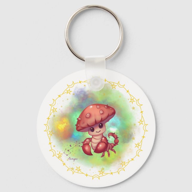 Shroomoscope Scorpio Keychain (Front)