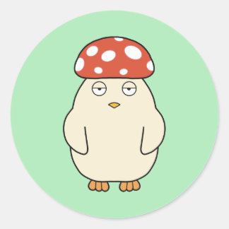 Shroompey Chick Classic Round Sticker