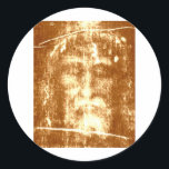 SHROUD of TURIN Classic Round Sticker<br><div class="desc">JESUS'S BURIAL CLOTH</div>