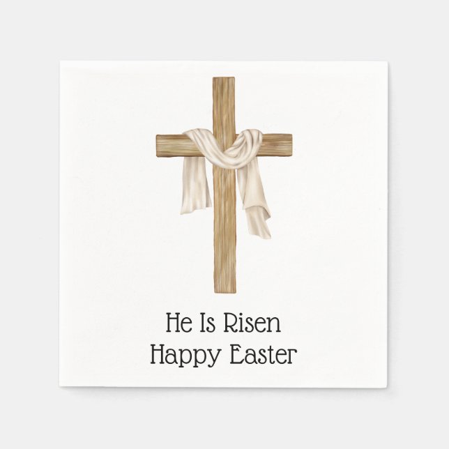 Shroud of Turin Easter Cross Religious Christian Napkin (Front)