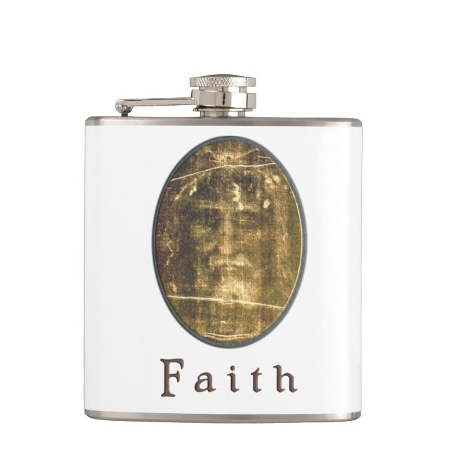 Shroud of Turin Hip Flask (Front)
