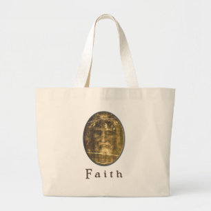 Shroud of Turin Large Tote Bag