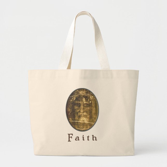 Shroud of Turin Large Tote Bag (Front)
