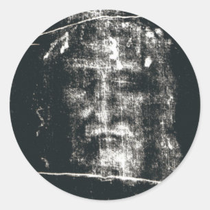 Shroud Of Turin, Negative Classic Round Sticker