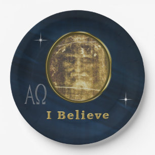 Shroud of Turin Paper Plate