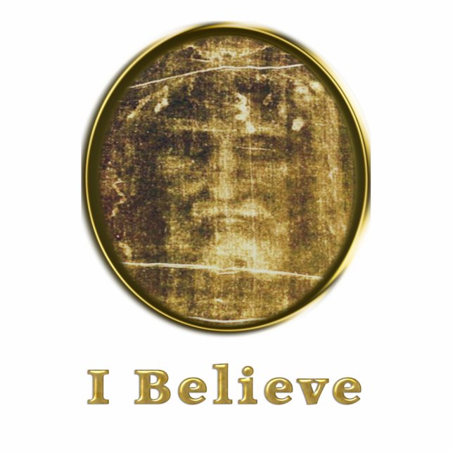 Shroud of Turin Photo Sculpture Key Ring (Front)