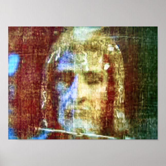 Shroud of Turin Real Face Jesus Christ Colourized Poster (Front)