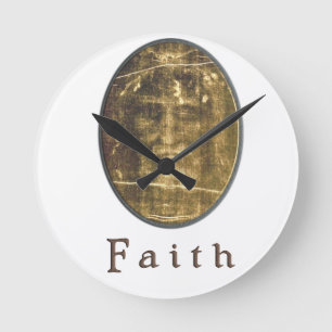 Shroud of Turin Round Clock