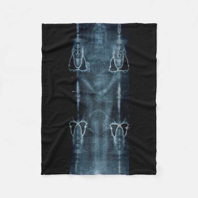 Shroud of Turin (Turin Shroud) Jesus Christ Fleece Blanket (Front)