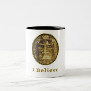 shroud of turin Two-Tone coffee mug