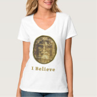 Shroud of turin womans t-shirts