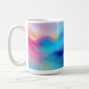 “Shroudglen” Pink and Blue Landscape Seascape. Coffee Mug