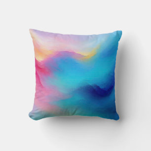 “Shroudglen” Pink and Blue Landscape Seascape.  Cushion