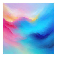 “Shroudglen” Pink and Blue Landscape Seascape. 