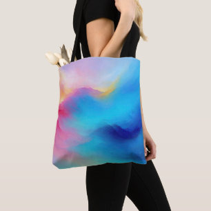 “Shroudglen” Pink and Blue Landscape Seascape.  Tote Bag