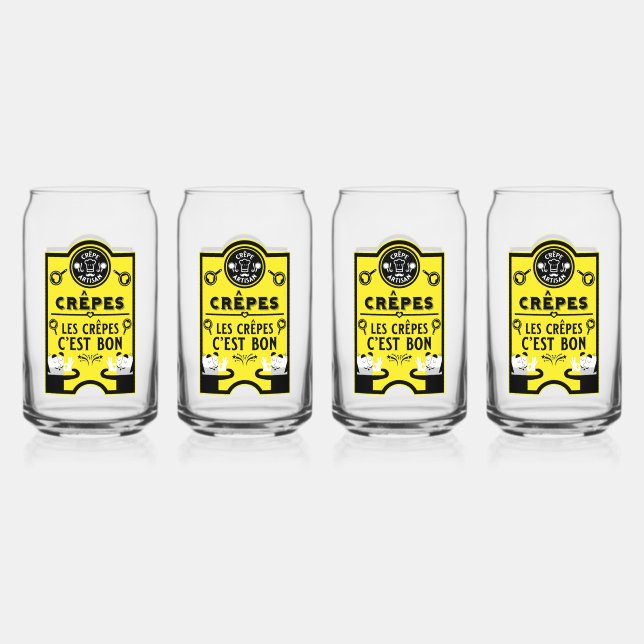 Shrove Tuesday Pancake Day  Can Glass (Front)