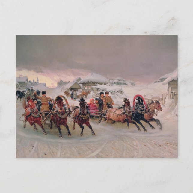 Shrovetide, 1889 postcard (Front)