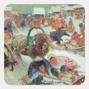 Shrovetide, 1905 square sticker