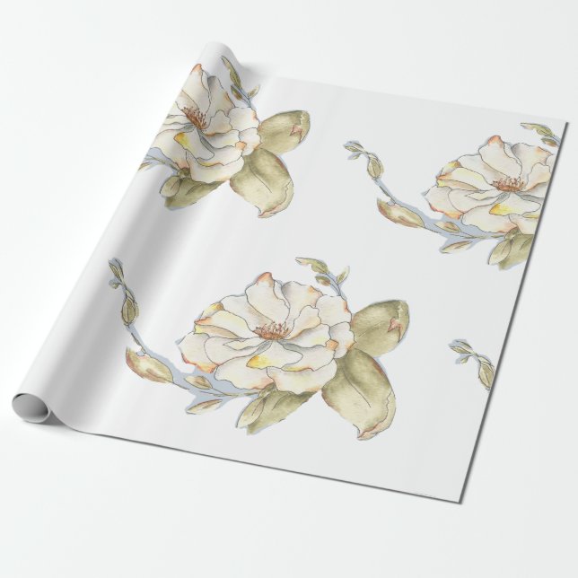 Shrub Rose\ Wrapping Paper (Unrolled)