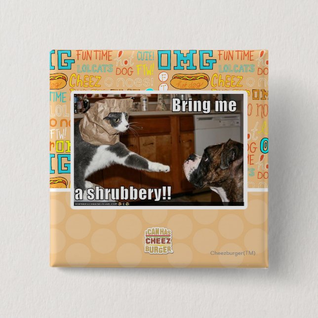 Shrubbery 15 Cm Square Badge (Front)