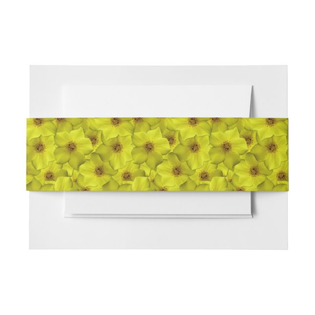 Shrubby Cinquefoil Seamless Pattern Invitation Belly Band (Front Example)