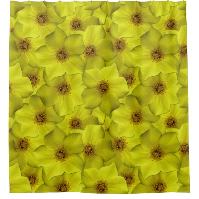Shrubby Cinquefoil Seamless Pattern Shower Curtain (Front)