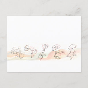 Shrug Celebration Dance Announcement Postcard