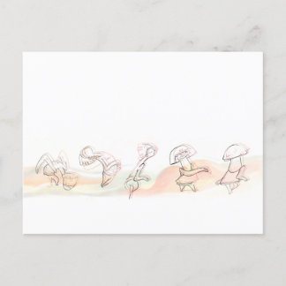 Shrug Celebration Dance Announcement Postcard