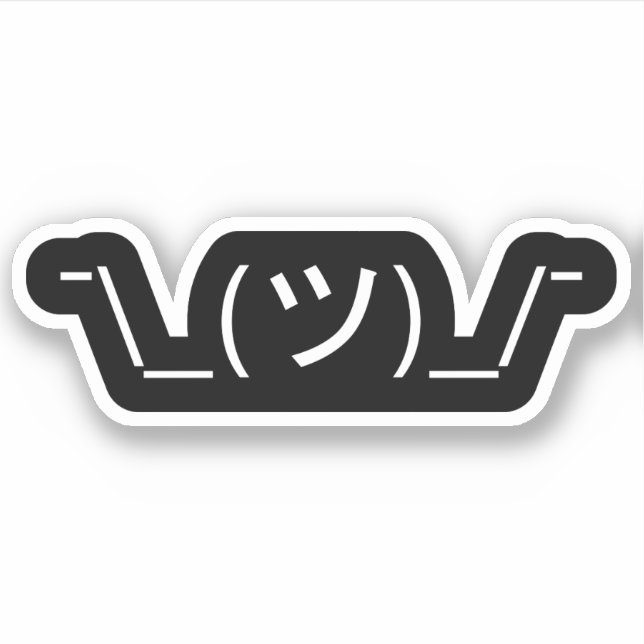 Shrug Emoticon ¯\_(ツ)_/¯ Japanese Kaomoji (Front)