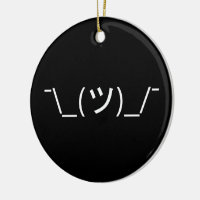 Shrug Emoticon ¯\_(ツ)_/¯ Japanese Kaomoji