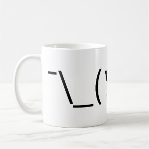 Shrug Emoticon ¯\_(ツ)_/¯ Japanese Kaomoji Coffee Mug