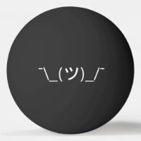 Shrug Emoticon ¯\_(ツ)_/¯ Japanese Kaomoji Ping Pon