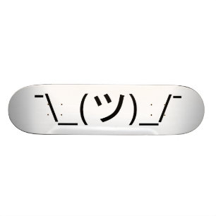 Shrug Emoticon ¯\_(ツ)_/¯ Japanese Kaomoji Skateboard