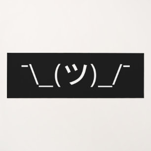 Shrug Emoticon ¯\_(ツ)_/¯ Japanese Kaomoji Yoga Mat