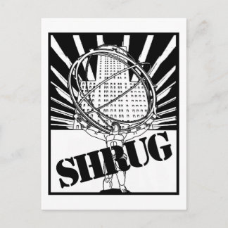 SHRUG Inspired by the Novel Atlas Shrugged Postcard