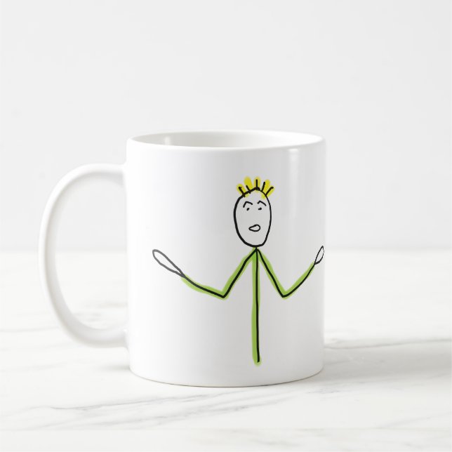Shruggie Stickman Coffee Mug (Left)