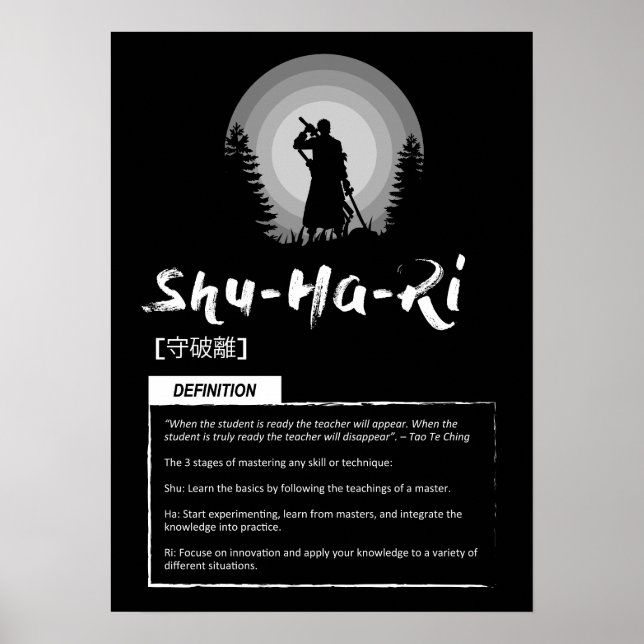 Shu-Ha-Ri - Japanese Concept For Success Poster (Front)
