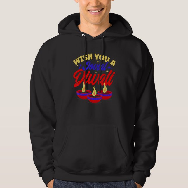 Shubh Deepalawi Wish You A Jovial Diwali Hoodie (Front)