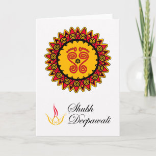Shubh Deepawali, Diwali, Lakshmi's Footprints Card