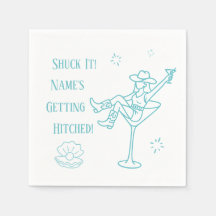 Shuck It! Coastal Cowgirl Bachelorette Napkins