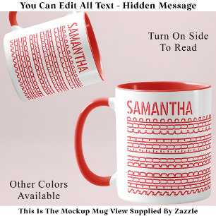 Shud Du Fuh Cup & Name Hidden Message 138RW Funny