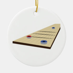 Shuffle Board Ceramic Tree Decoration