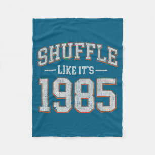 Shuffle Like It’s 1985 Vintage Retro Birthday Humo Fleece Blanket