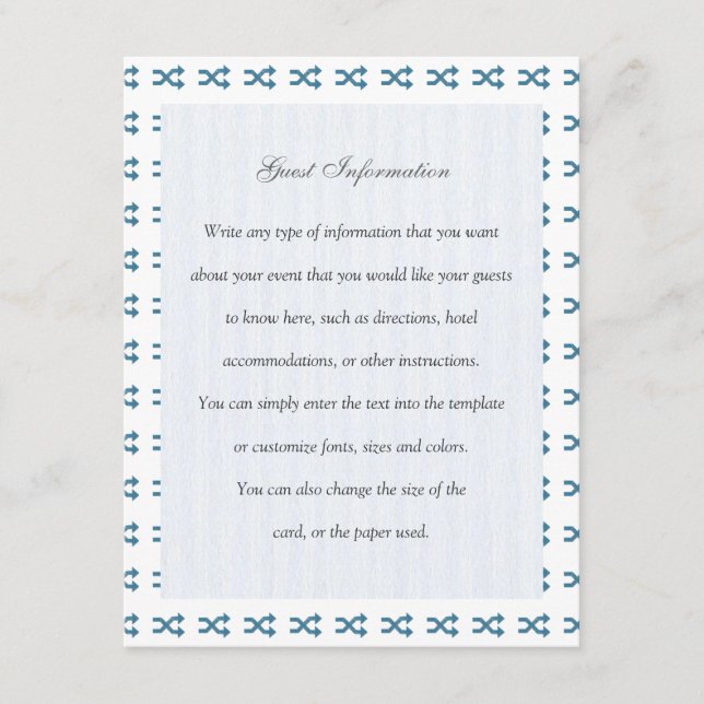 Shuffle Symbol Enclosure Card (Front)