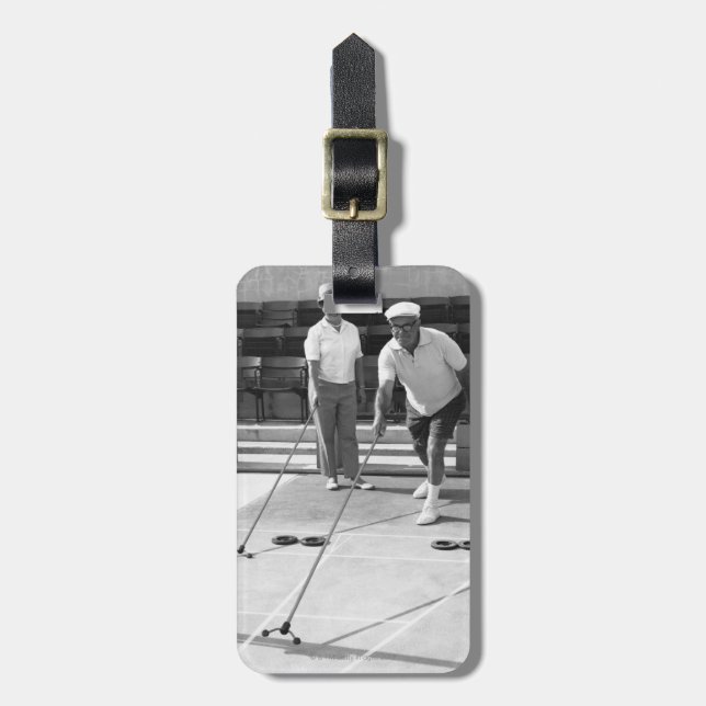 Shuffleboard Luggage Tag (Front Vertical)
