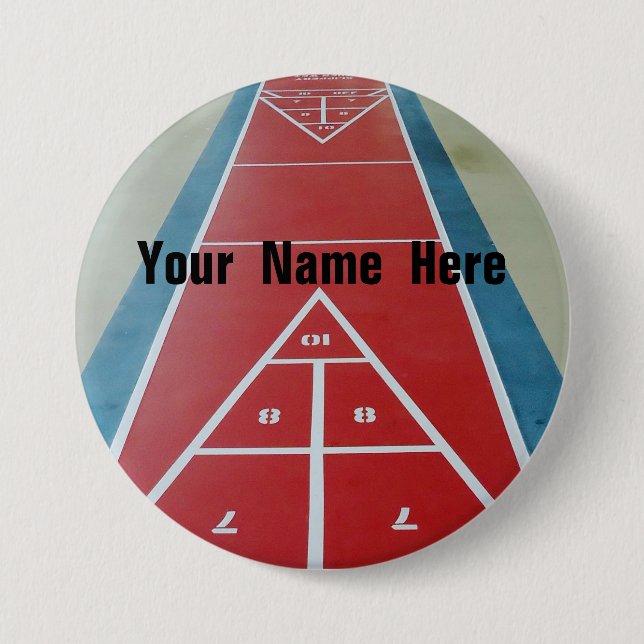 Shuffleboard on Board 7.5 Cm Round Badge (Front)