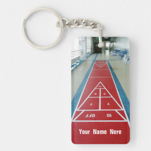 Shuffleboard on Board Custom Key Ring