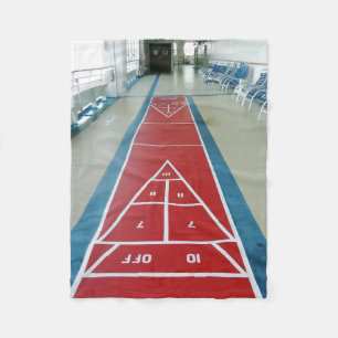 Shuffleboard on Board Fleece Blanket