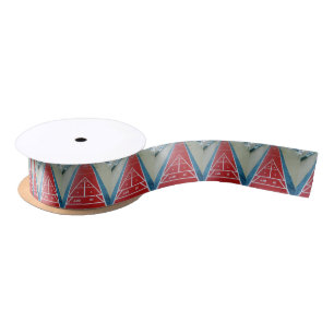 Shuffleboard on Board Satin Ribbon