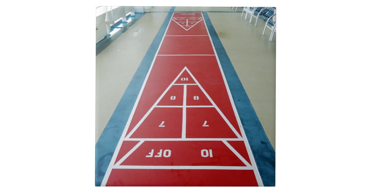 Shuffleboard on Board Tile Zazzle
